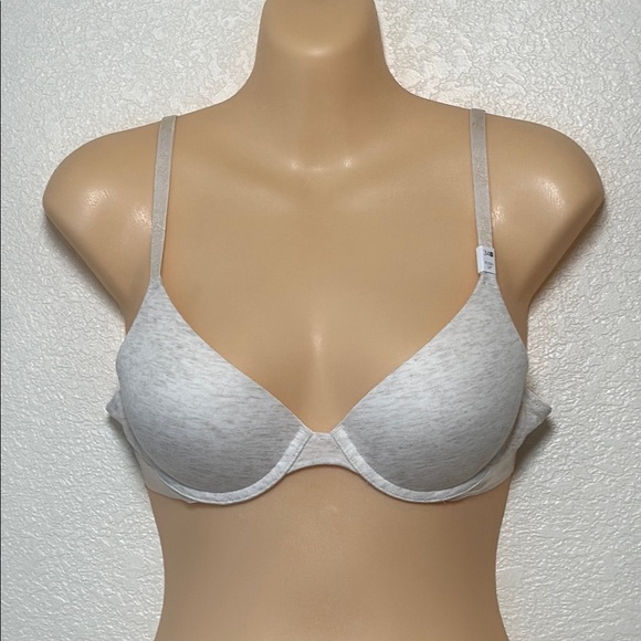 PINK Heather Gray Intimates T-Shirt Bra Wear Everywhere Push-Up Bra size 34B NWT - Picture 1 of 6